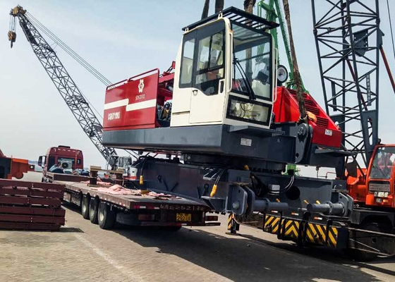 गर्म बिक्री हाइड्रोलिक क्रॉलर क्रेन CQUY55B 52 टन जाली बूम क्रेन