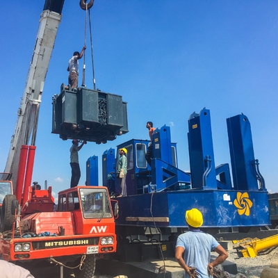 208tf पाइलिंग प्रेशर 8.9 मी / मिन 45kw हाइड्रोलिक स्टैटिक पाइल ड्राइवर
